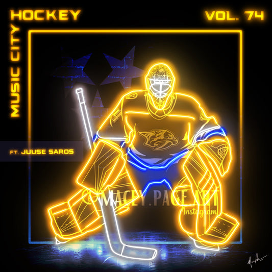 Music City Hockey Neon Art Print - Vol. 74