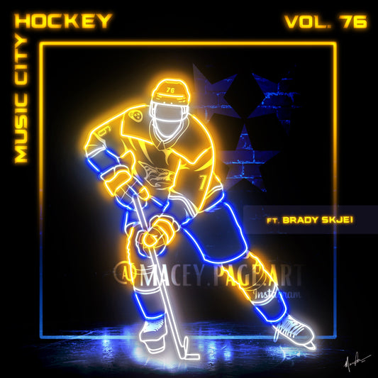 Music City Hockey Neon Art Print - Vol. 76