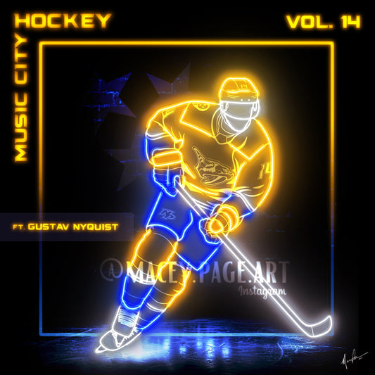 Music City Hockey Neon Art Print - Vol. 14