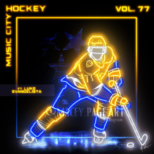 Music City Hockey Neon Art Print - Vol. 77