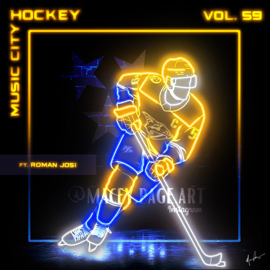 Music City Hockey Neon Art Print - Vol. 59