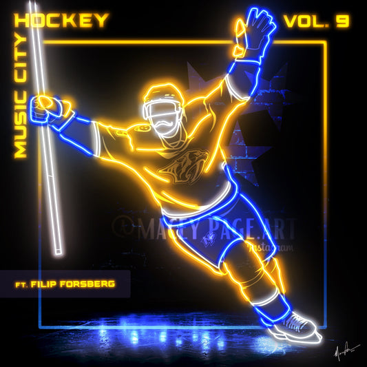 Music City Hockey Neon Art Print - Vol. 9